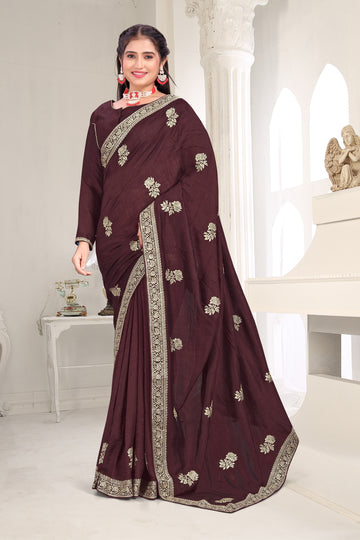 FBSR-722 Golden Vichitra Saree