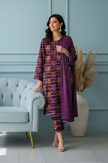 LS-2850.              Ready-to-Wear Polo Linen Pakistani Suit - Autumn Wine