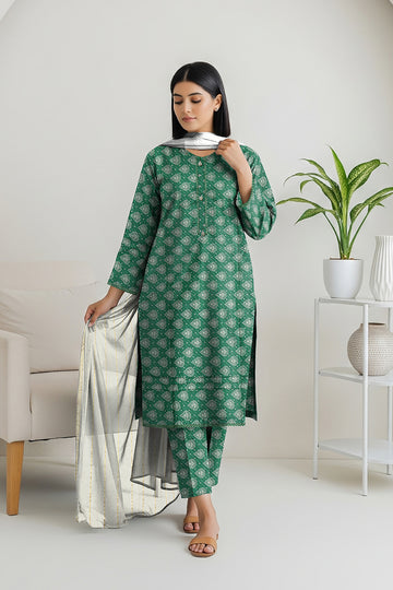 LS-2855.              Ready-to-Wear Polo Linen Pakistani Suit - Sea Green