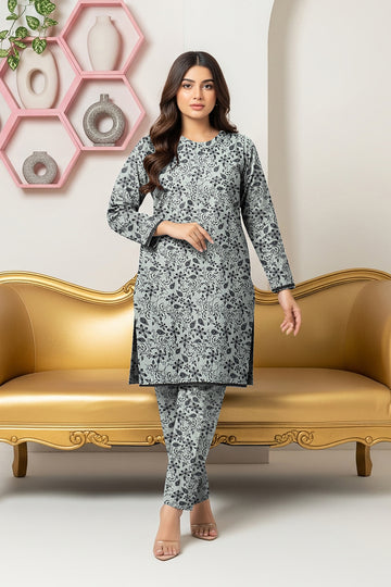 LS-2904 Premium Winter Dhanak 2-Piece | Ready to Wear |Co-ord Set |Carbon & Chalk Digital Print