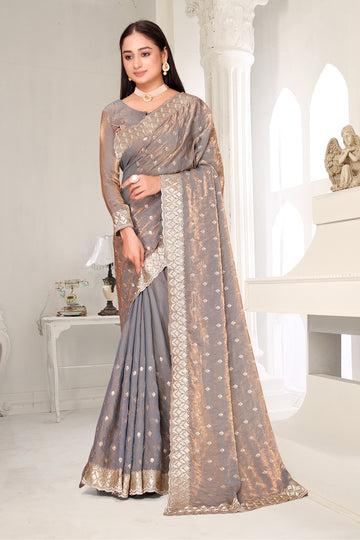 FBSR-703 Elegant Fandy Satin Saree