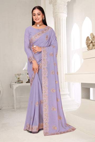 FBSR-716 Georgette Embroidered Saree