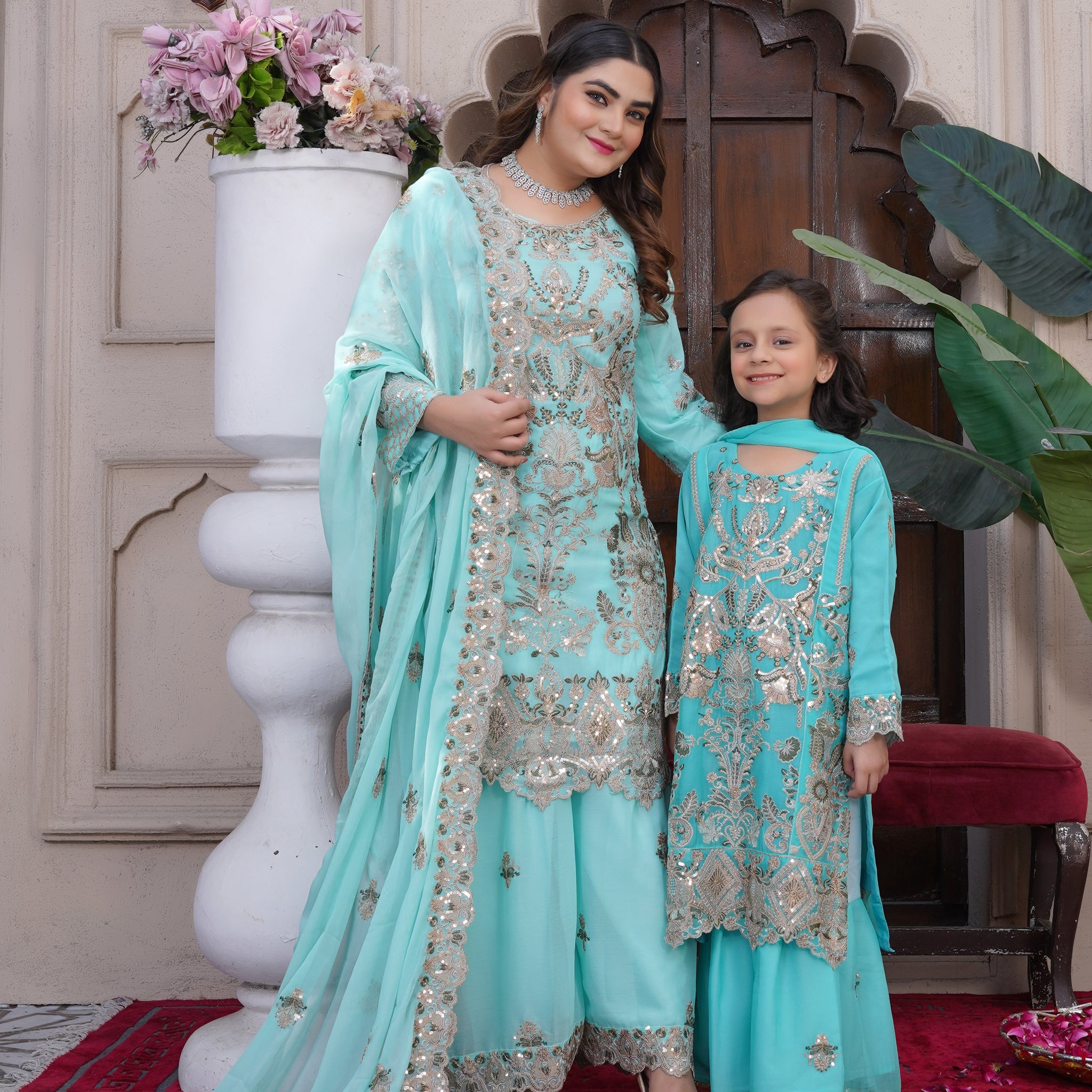 LS-2754 Mom & Daughter Matching Dress