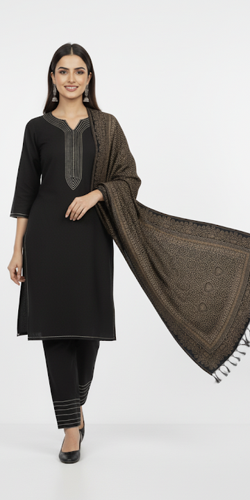 FBRS-1001 Affordable |Premium Winter Rayon | Ready to wear Coord set | Superior Stitch | Heritage Woven Shawl