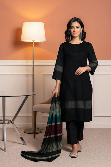 LS-2910 Premium Winter Dhanak| 3-Piece Ready-to-Wear|Multani Shawl