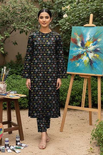 LS-2919 Ready-to-Wear Premium Polo Linen 2-Piece Co-ord Set -Noir Black