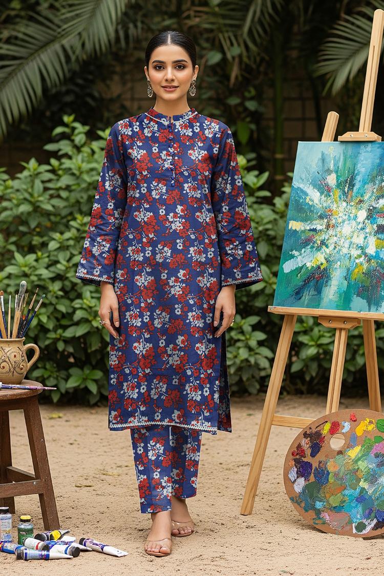 LS-2921 Ready -to -waer Premium Polo Linen 2-Piece Co-ord Set - Sapphire Blue