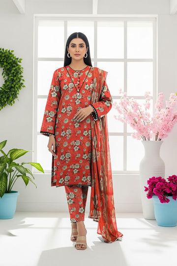 LS-2941 Sienna | 3-Piece Ready-to-Wear |Winter Khaddar Suit | Digital Print & Shawl
