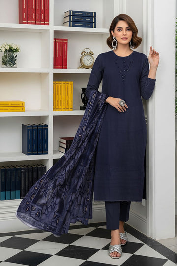 Ls-2967 Premium Winter Dhanak| 3-Piece Ready-to-Wear|Plachi Shawl