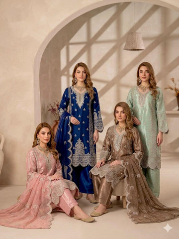 KHD-3080 Luxury Embroided Shisha Silk Collection| Festive Ethnic Wear