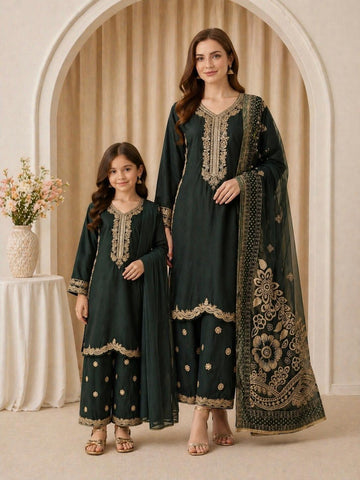 AYN-3088 Premium Readymade -Viscose - Mummy n Me Outfit