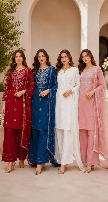 AYN- 3104 Ethnic Ready-to-wear |Viral Farshi Cotton Embroided Suit