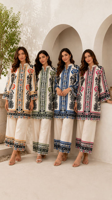 FBRS-1010 Premium & Modern Canvas: Signature Placement Print Co-Ord Set