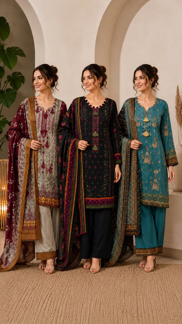 AYN-3127 Summar Lawn Embroided Collection| Farshi Shalwar & Dupatta