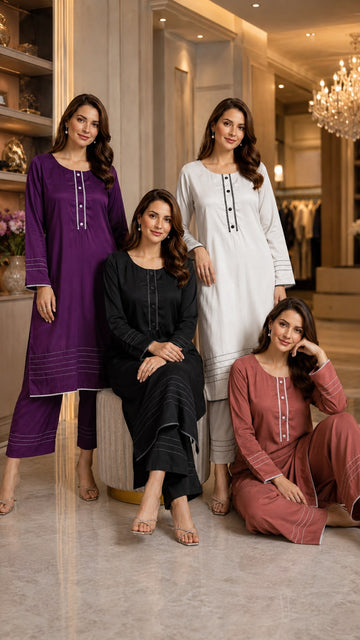 SHL-3146  Women's Plain Linen Co-Ord Set | Elegant Summer Wear