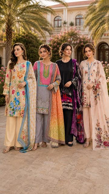 MOZ-3147 Women’s 3 Piece Poly Swiss Suit – Elegant Wear