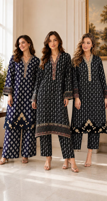 GJZ-3150 Readymade 2-Piece Lawn Outfit| Embroided Collection