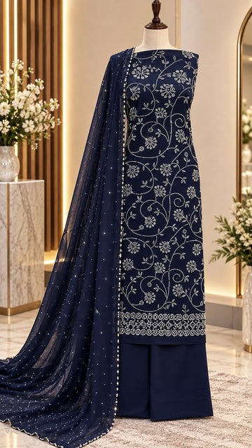 FBUNS-12 Luxury Four Piece Embroided Unstitched Collection