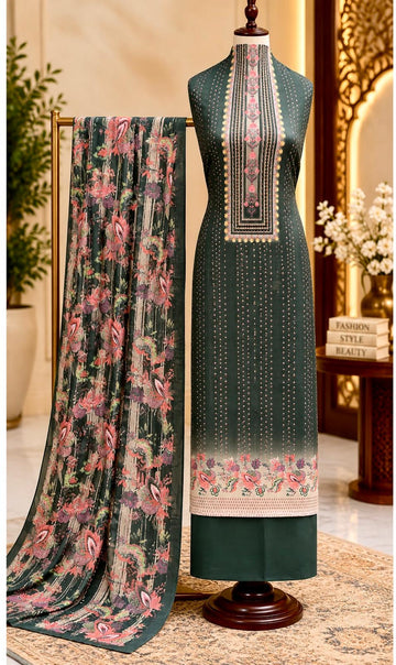 FBUNS-19 Budget/Value Focus (Highlights the £9.99 price point): Everyday Winter Spun Digital Print Suit Fabric