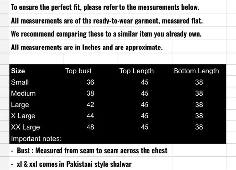 fabeha size-guide