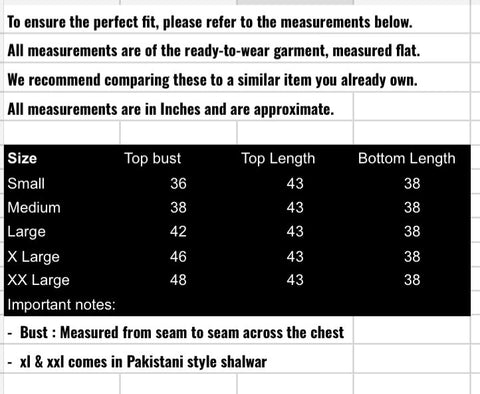 fabeha size-guide