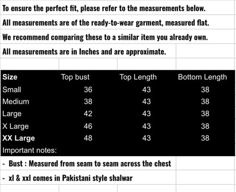 fabeha size-guide