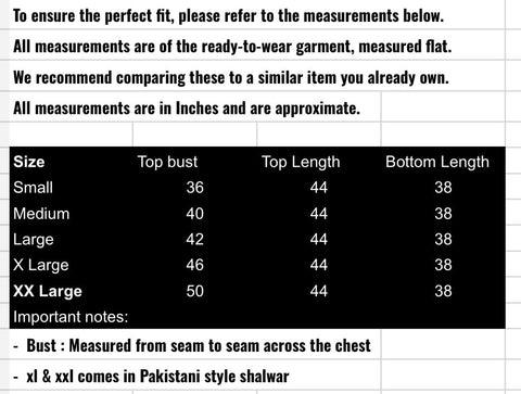 fabeha size-guide