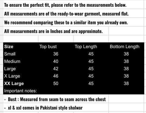 fabeha size-guide