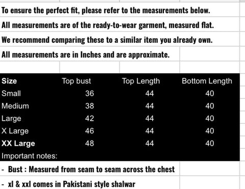 fabeha size-guide