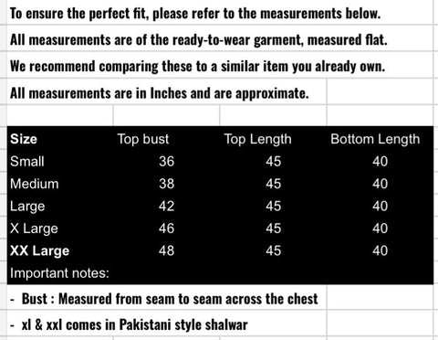 fabeha size-guide