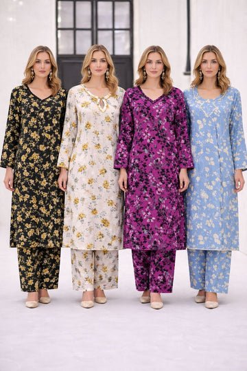 MOZ-3081 Readymade Linen Printed Co-Ord Set|Spring Summer Edition