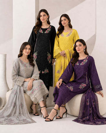 KHD-3097 Ready to Wear |  Premium Cotton Suit | Embroidered Dress with Matching Dupatta| Spring & Summer Edition