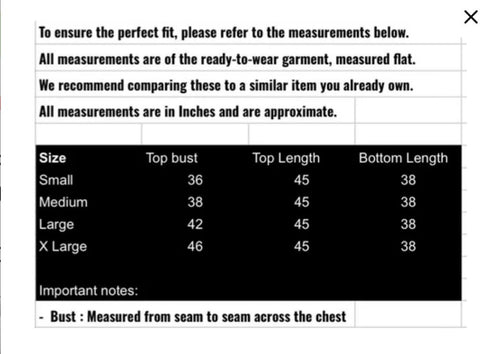 fabeha size-guide