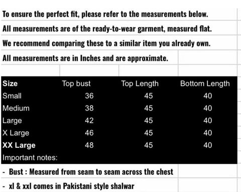 fabeha size-guide