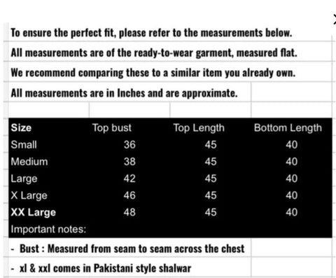 fabeha size-guide