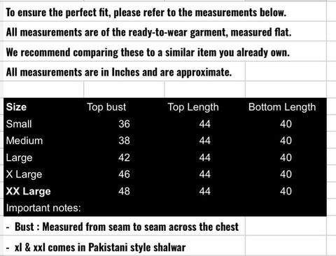 fabeha size-guide