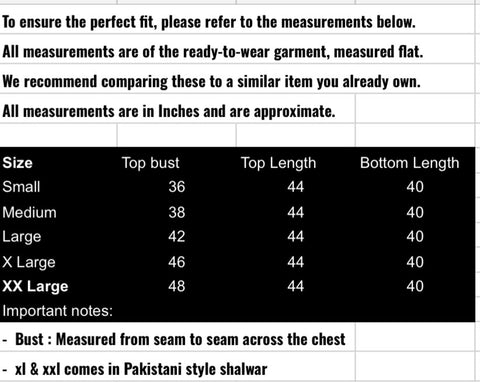fabeha size-guide