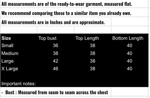 fabeha size-guide