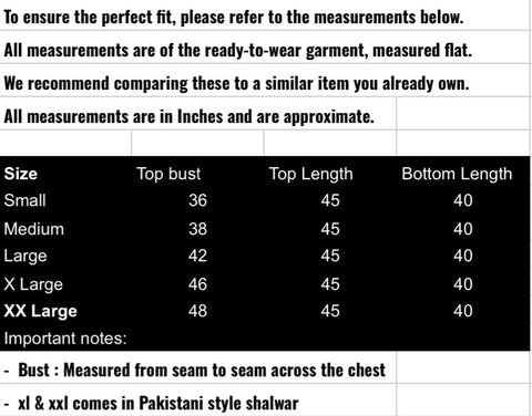 fabeha size-guide
