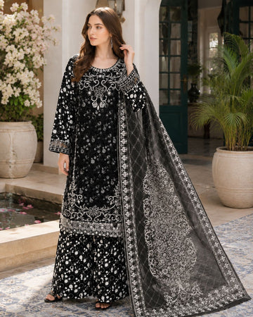GJZ-3160 Ready-to-Wear | 3 Piece Embroidered Cambric Collection|Fabeha Fashions