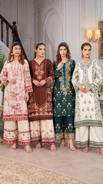 RNZ-3173 Women`s Linen Co-Ord Set With Palazzo Pants| Fabeha Fashion