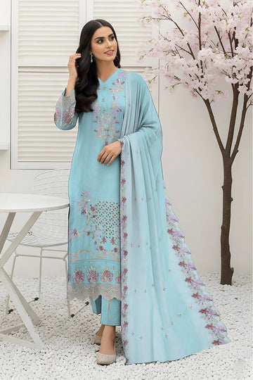 LS-2817.                                    3 Piece Premium Linen Embroidery Suit