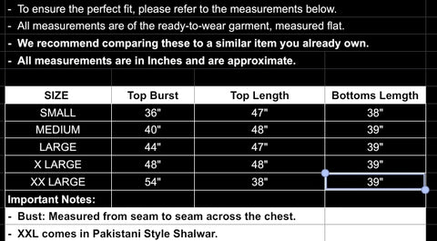 fabeha size-guide