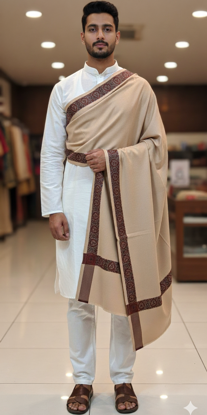 FBLH-02 Traditional Men's Loi Shawl | Premium Formal Winter Wear