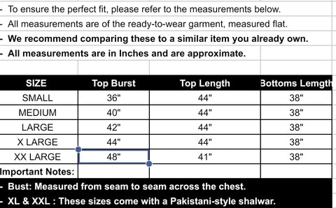 fabeha size-guide