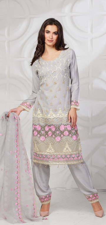 LS-2084 READYMADE ORGANZA SUIT