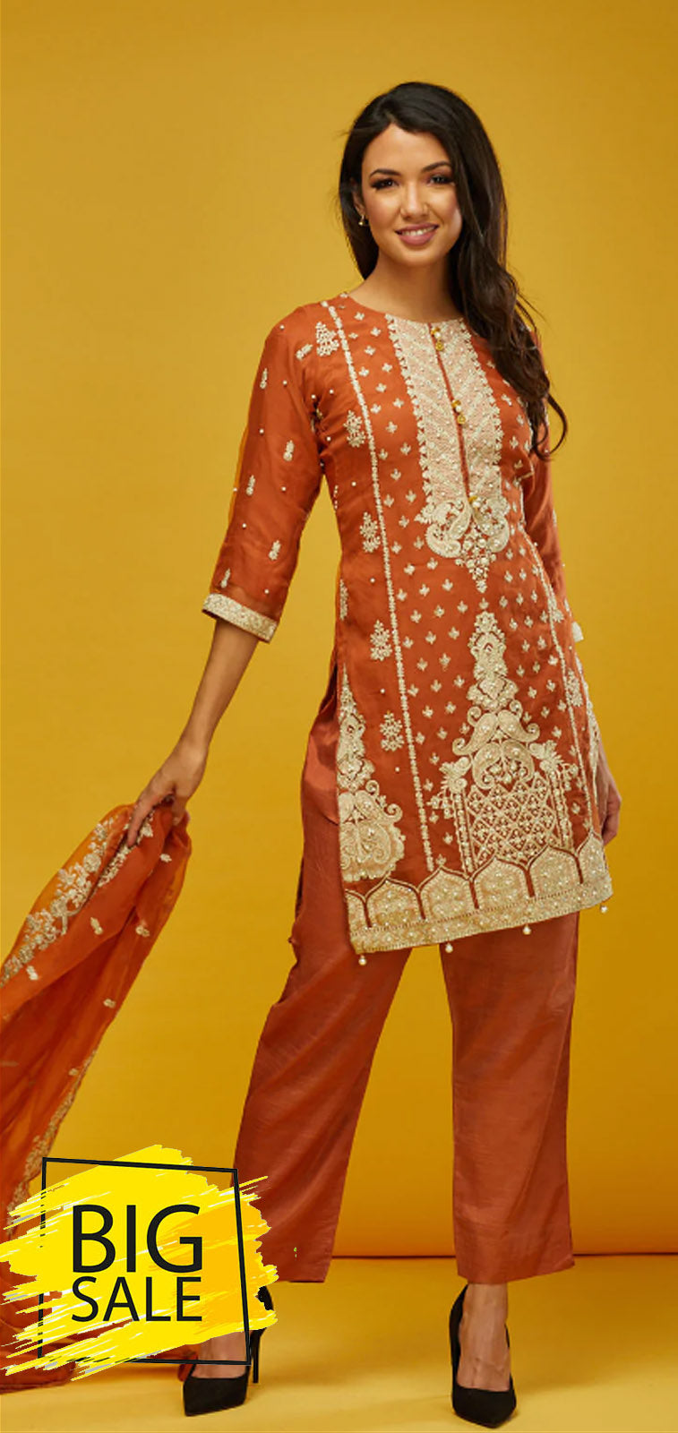NR64 DUSTY ORANGE READYMADE SUIT